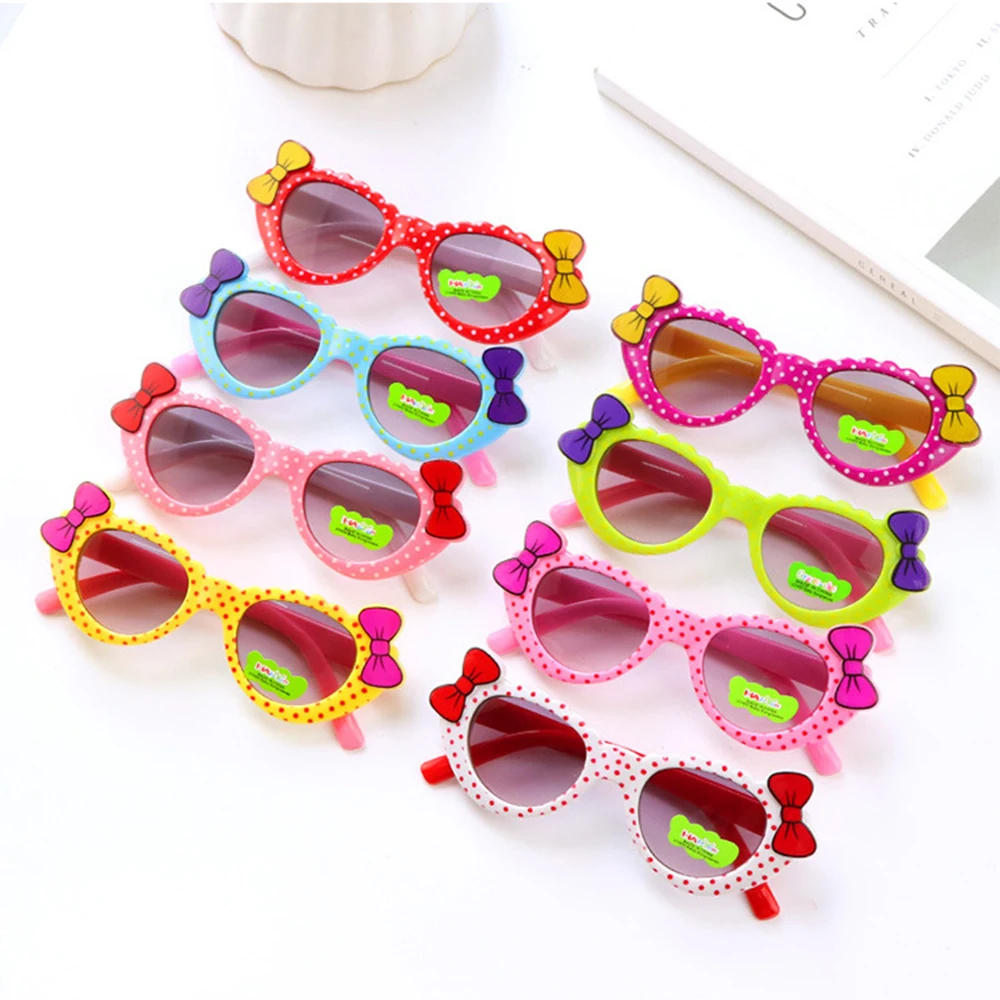

Fashion Colorful Bowknot Children's Sun Sunglasses Anti-ultraviolet Sunglasses For 2-10 Years Old Outing Decoration