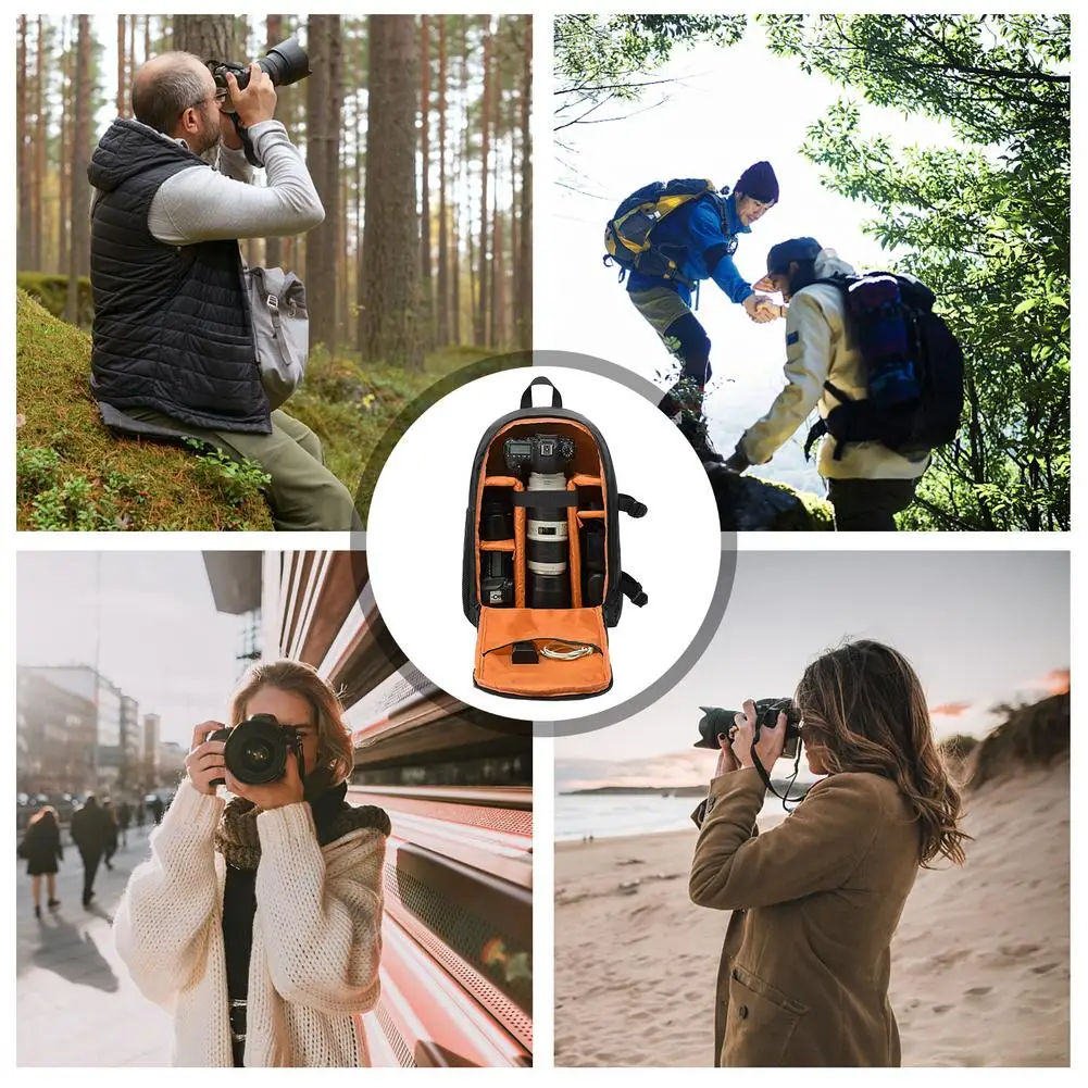 portable card camera bag waterproof slr camera backpack anti theif travelling camera bag large capacity photography bag free global shipping