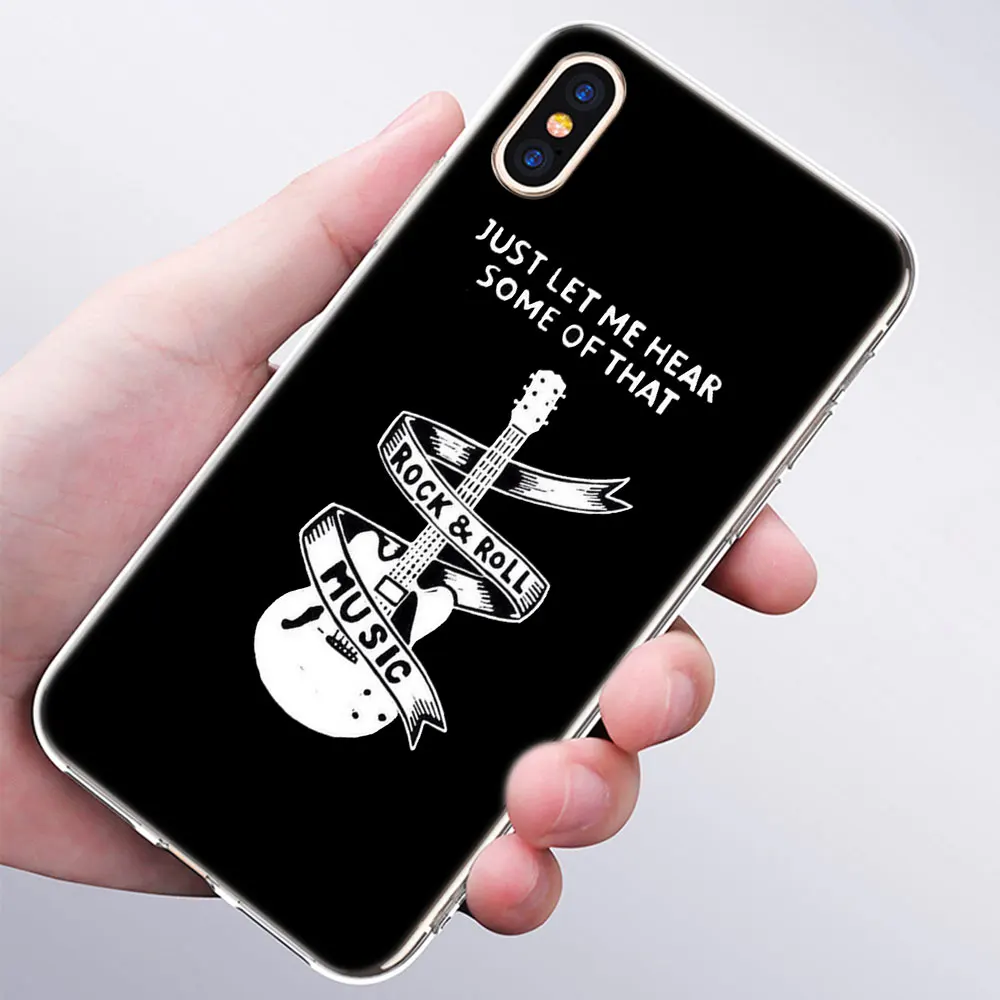 013 Роскошный мягкий силиконовый чехол для телефона Rock ролл череп для Apple iPhone 11 Pro XS Max X XR 6 6S 7 8 Plus 5 5S SE Модный чехол - Цвет: 013