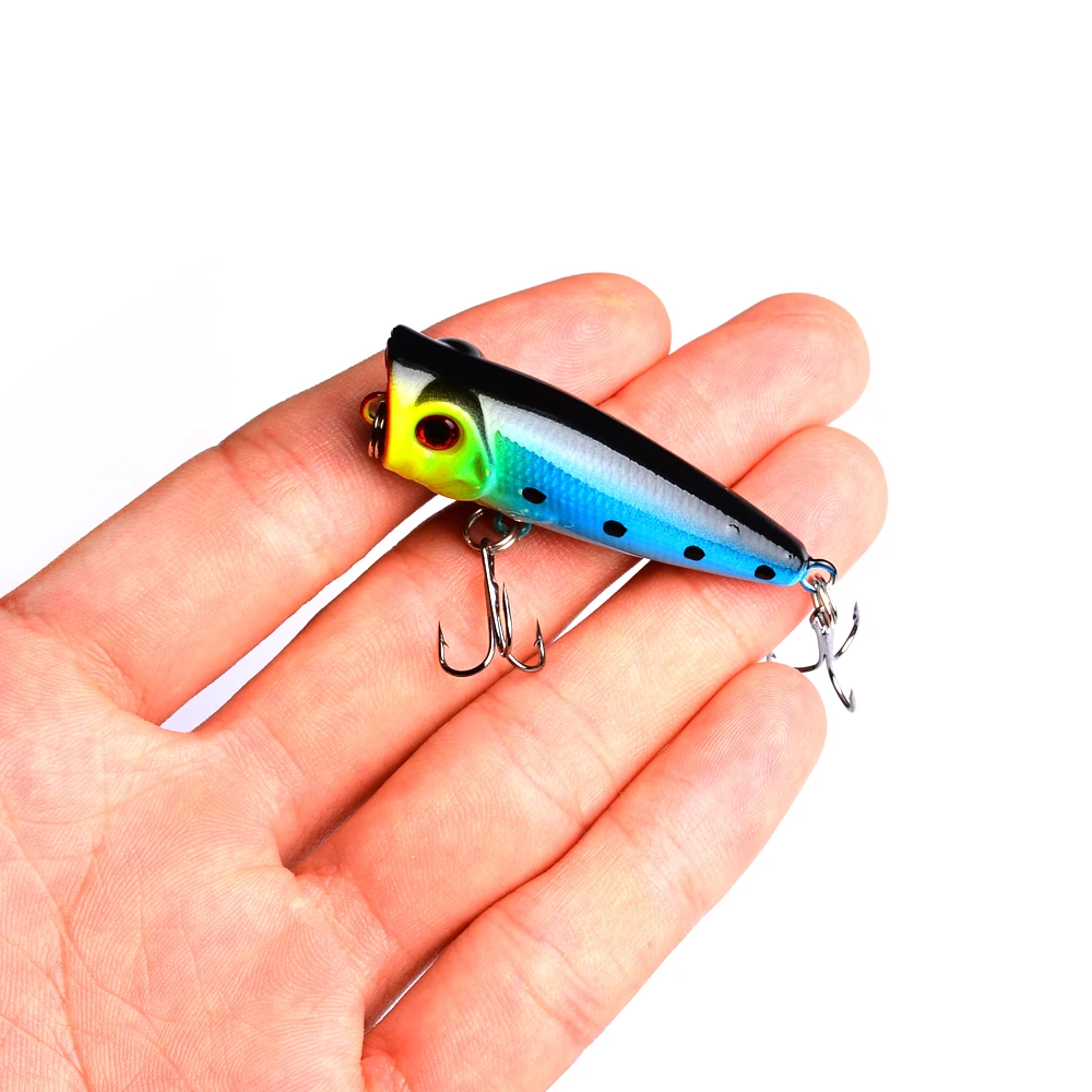 

1 шт. поплавок, Popper Рыбная приманка разноцветные искусственные приманки сделать хороший Пластик воблер рыболовные снасти Оптовая Pesca