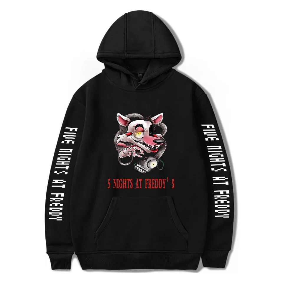 Толстовка Fnaf женская с мультяшным медведем свитшот надписью Five Nights At FNAF худи в