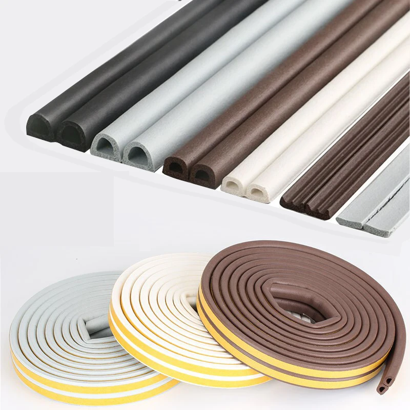 

5Meters DIPE Self-Adhesive Door And Window Sealing Strip Glass Window Anti-Collision Rubber Strip Foam Sound Insulation Strip