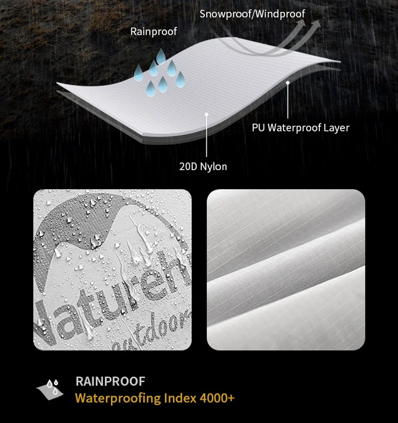 Палатка Naturehike Cloud Up туристическая Ультралегкая силиконовый тент для отдыха на