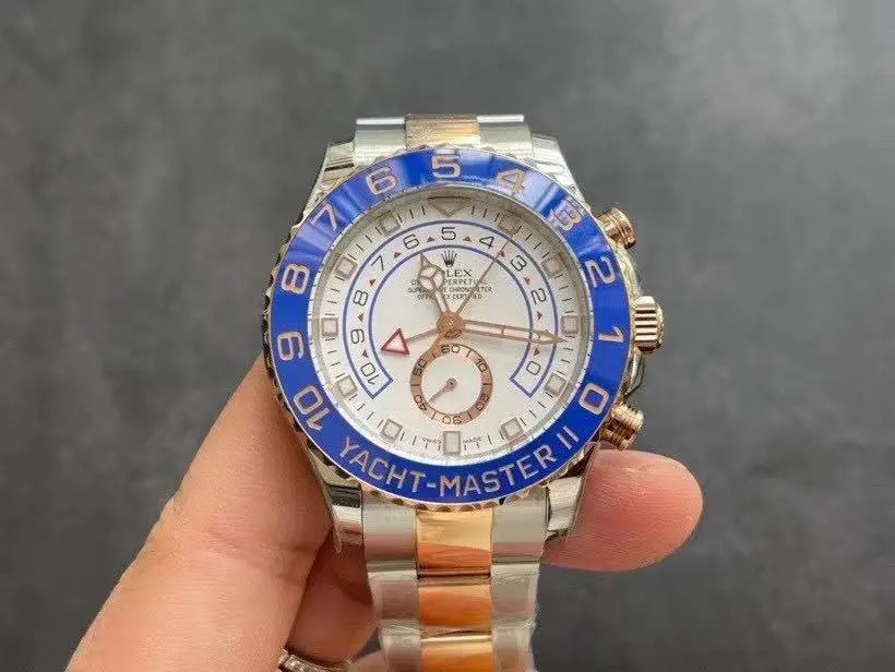 

44mm YACHT MASTER II RLX Brand Men's casual business style watch All stainless steel AAA quality automatic mechanical wristwatch