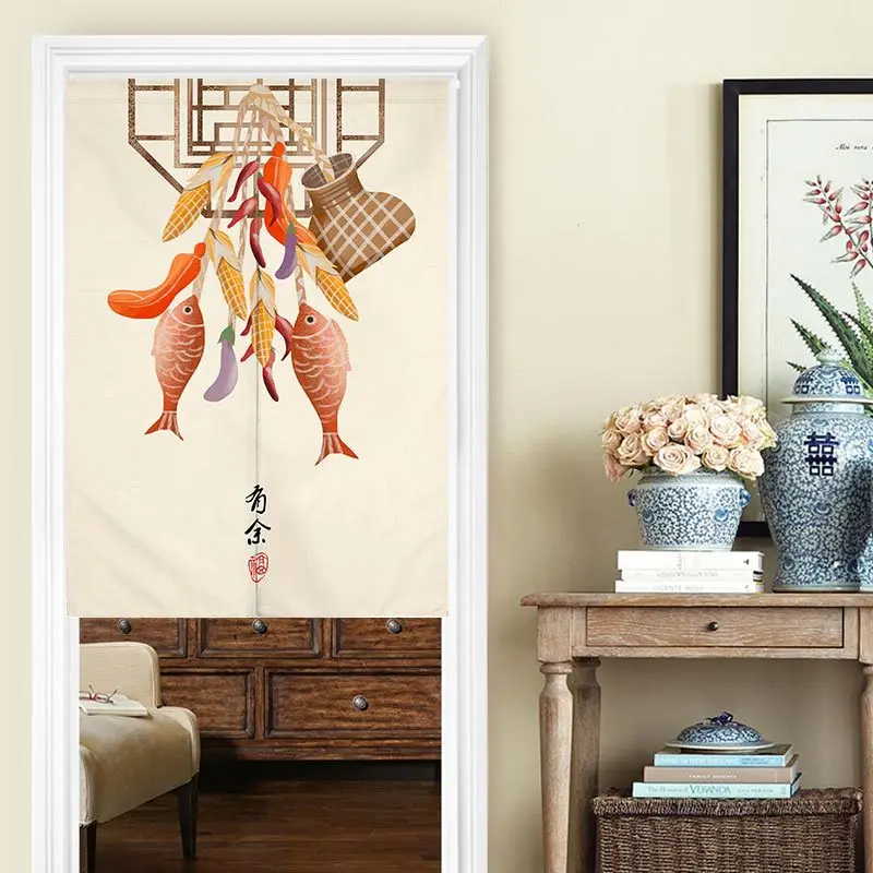 Новая китайская Штора для дверей ванной комнаты фэн-шуй декоративная занавеска