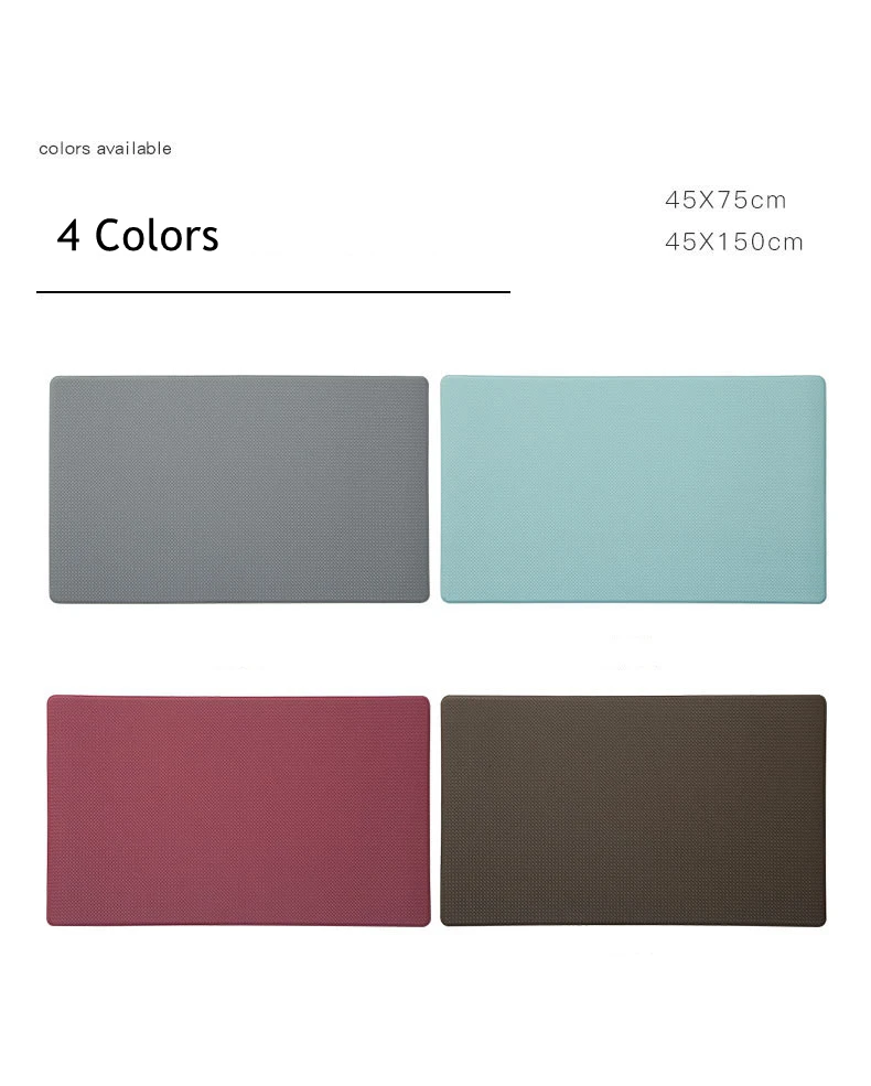 oilwaterproof kitchen carpet durable low rebound anti slip pu bathroom mat decoration long solid floor mat easy to clean rug free global shipping