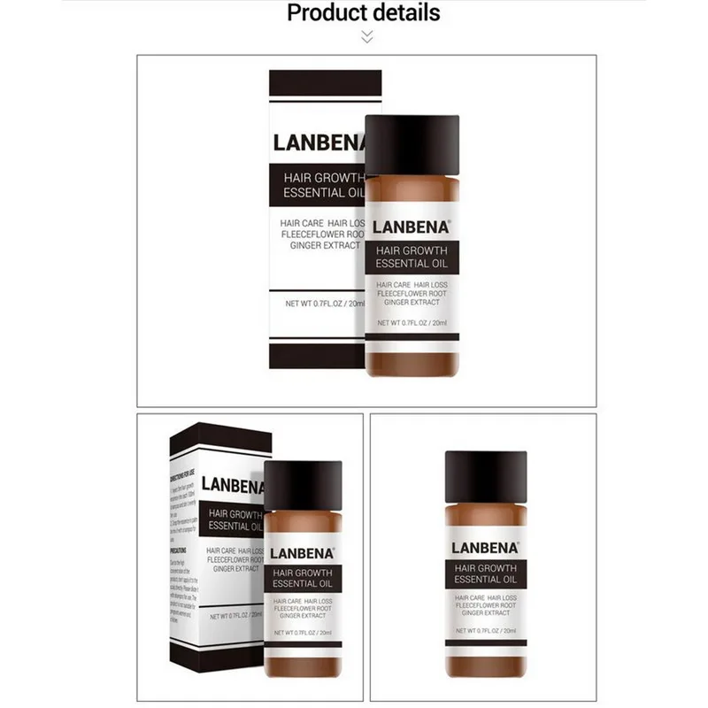 LANBENA 20ml Hair Growth Essence Fast Powerful Care Essential Oil Liquid Treatment Preventing Loss for Female Male | Красота и