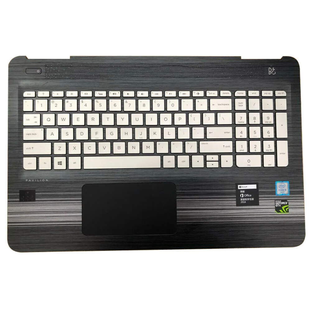 Used Palmrest with Keyboard & Touchpad For HP Pavilion 15-BC  858971-001