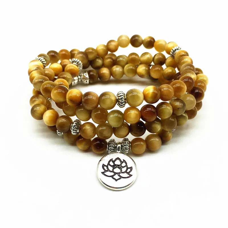 Модный натуральный Золотой Тигровый глаз 6 мм круглый каменный бисер женский