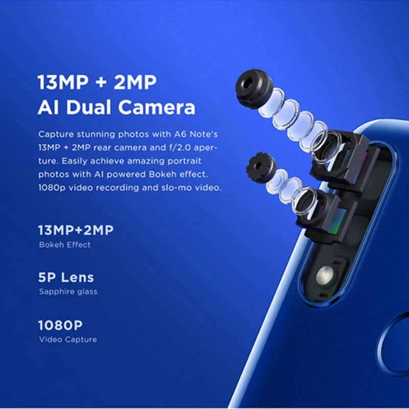 Lenovo A6 Note смартфон с восьмиядерным процессором MTK P22 ОЗУ 3 ГБ ПЗУ 32 6 09 дюйма 4000 мАч |