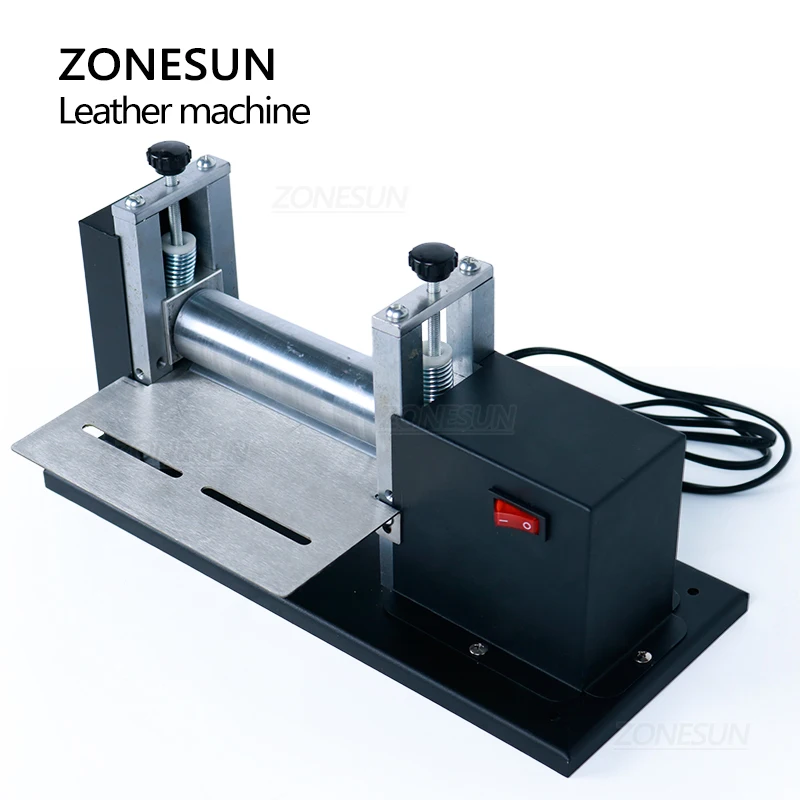 Ручная машина для прокатки кожаных ремней ZONESUN складная ламинирования кожи