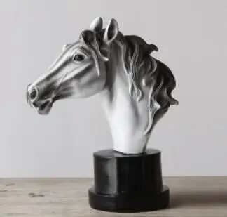 

Manufacturers direct european-style horse head desk books by decorative supplies model room placed parts resin process horse hea