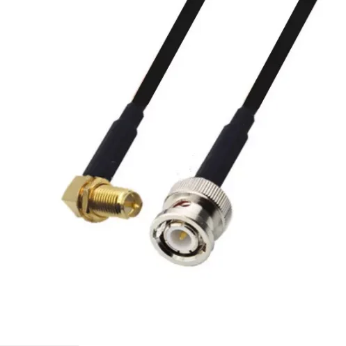 

LMR195 Cable RP-SMA Female Right Angle To BNC Male Connector Low Loss RF Coaxial Extension Jumper Cable