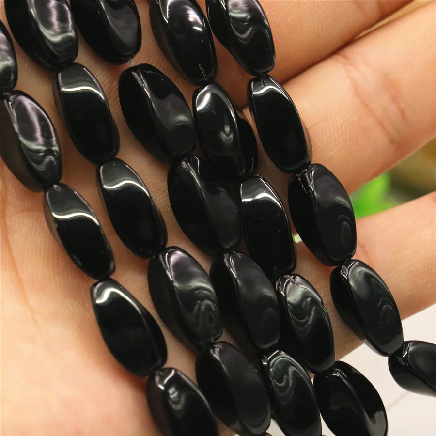 Черный камень сердолик оникс агат 8x16 мм скручивающаяся форма новая мода сделай