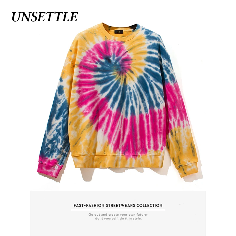 Осень/Зима 2020 Харадзюку оверсайз Толстовка для мужчин хип хоп пуловер галстук