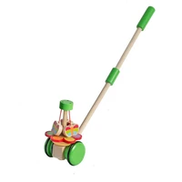 hand pushed toy brick car rotating butterfly childrens animal push pull car animal trolley baby wooden hand pushed kada car