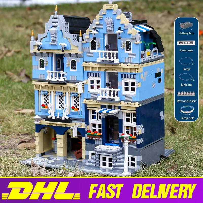 Городской сериал европейский рынок набор Магазин совместимый с Lepining 10190 уличный