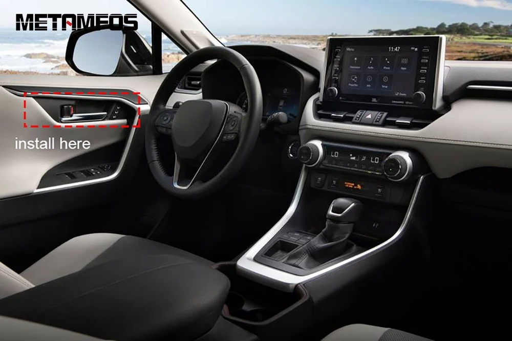 Для Toyota Rav4 Rav 4 2019-2021 крышка из углеродного волокна для внутренней дверной ручки