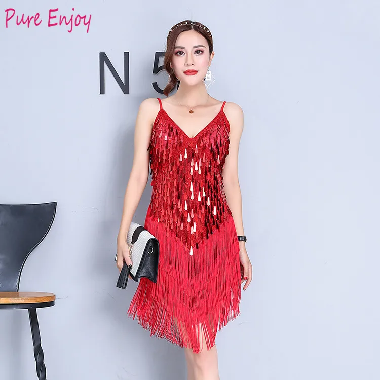 Танец живота Бальные Танцы Танго Платья Сальса Латинский Платье Женщины Черный