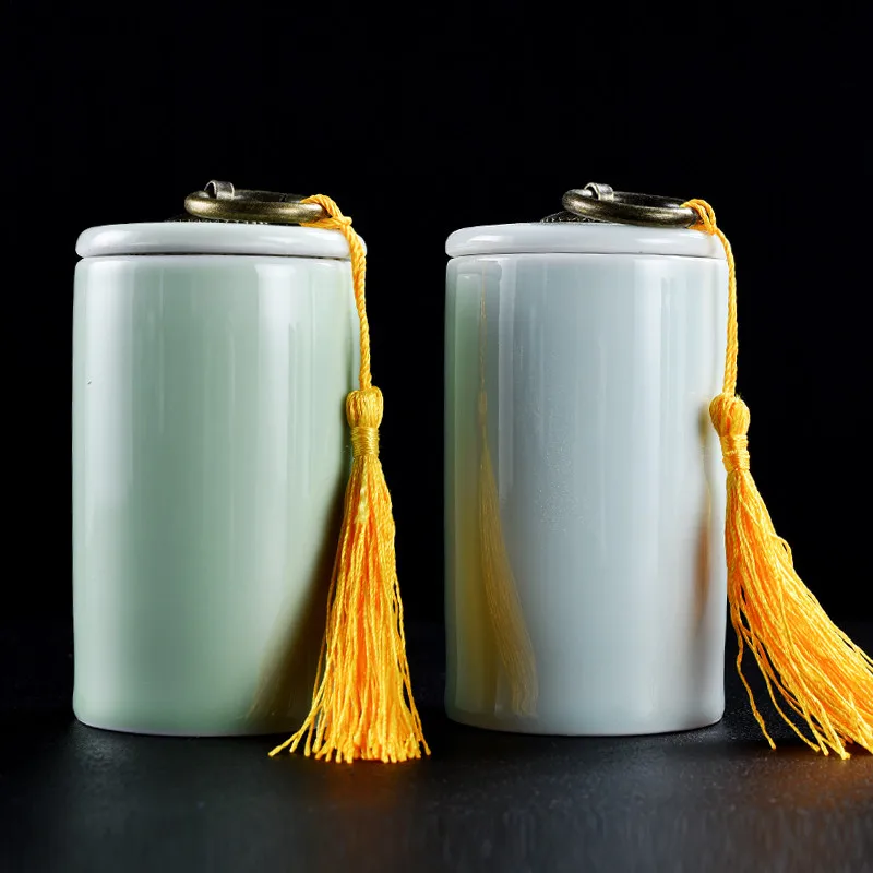 Китайская фарфоровая мини-банка для чая ретро баночка хранения специй баночки