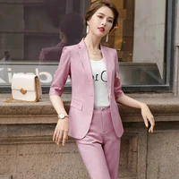 new womens suits for spring and summer 2022 stylish temperament slim ladies blazer jacket feminine casual cropped pants