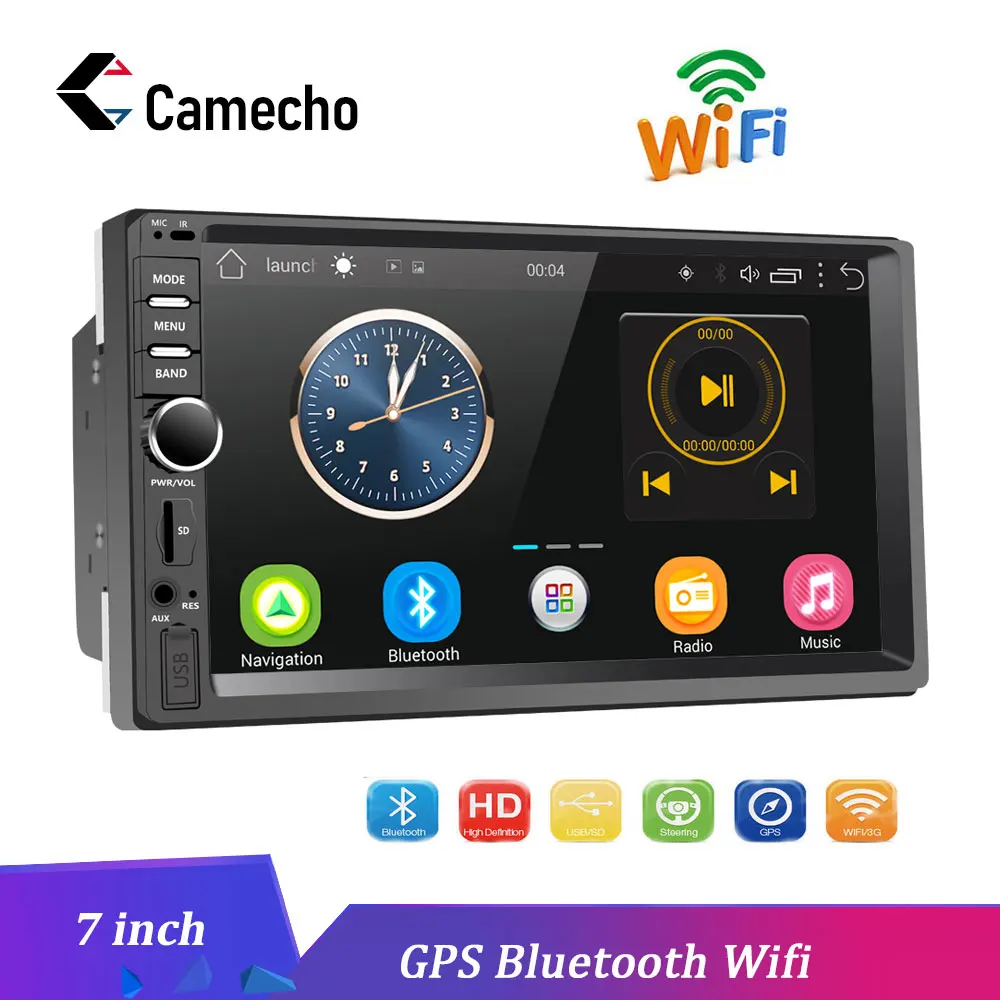 Camecho 2 Din Android GPS навигация автомобильное радио стерео 7 ''сенсорный экран