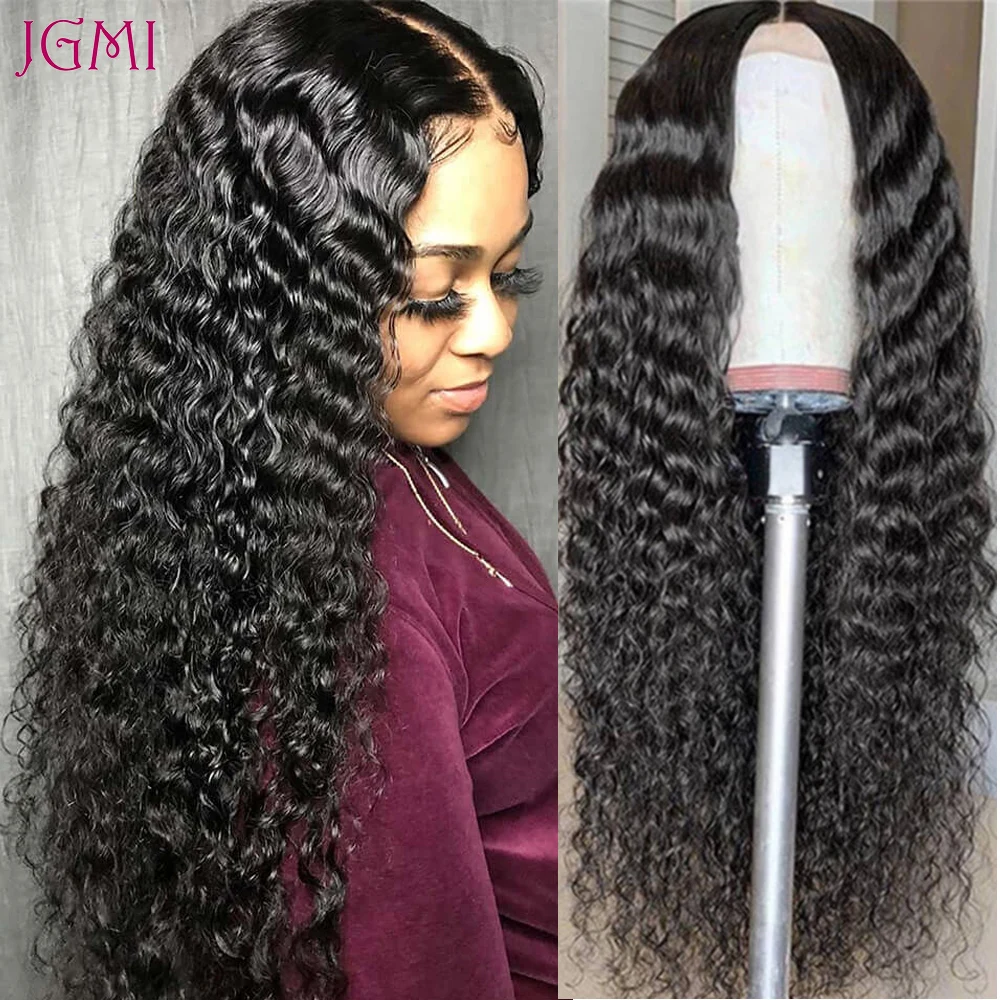 

Парики JGMI 13x4 из человеческих волос с глубокой волной, на сетке спереди, кудрявые парики 4x4, на сетке, бразильские, 30 дюймов, парики из глубоких...