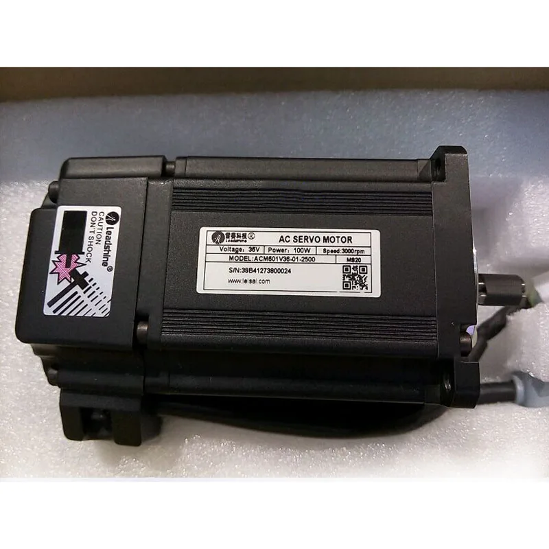 Leasshine ACM601V36-01-2500 серводвигатель переменного тока работает 3000 об/мин скорость 100 Вт 0,31 нм с 2500 энкодером