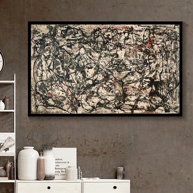 Абстрактная картина маслом Jackson Pollock настенная живопись холст цветные плакаты и