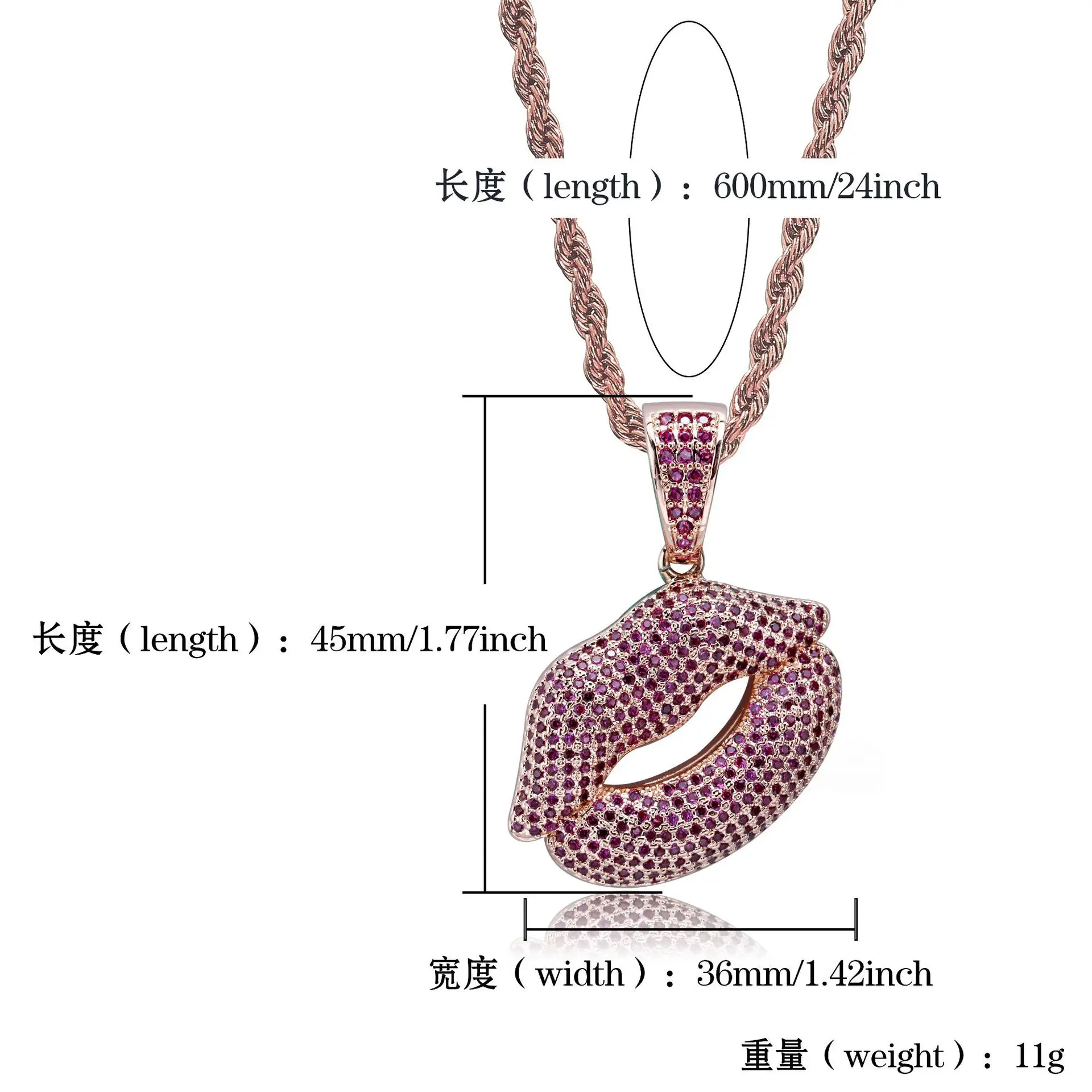 Фиолетовый AAA + фианит проложенный шикарный Iced Out Сексуальные Красные Подвески в