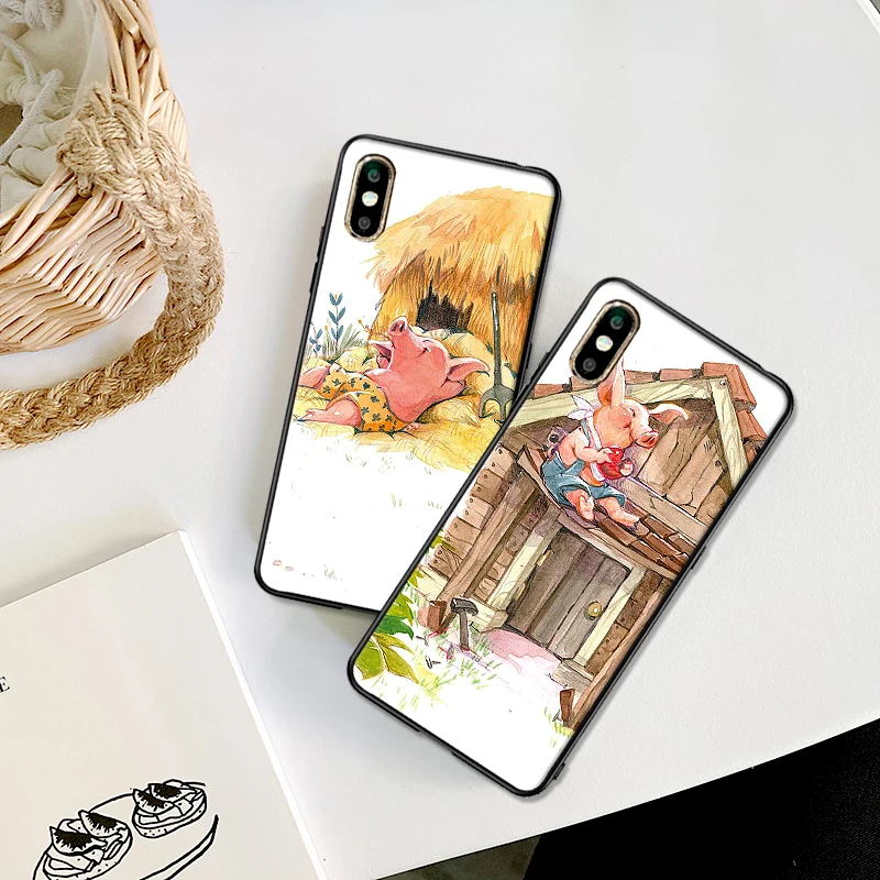 the three little pigs Case For Samsung S7 EDGE S8 S9 PLUS Soft Silicone Cover S10 NOTE 8 9 M10 M20 M30 Coque Funda | Мобильные