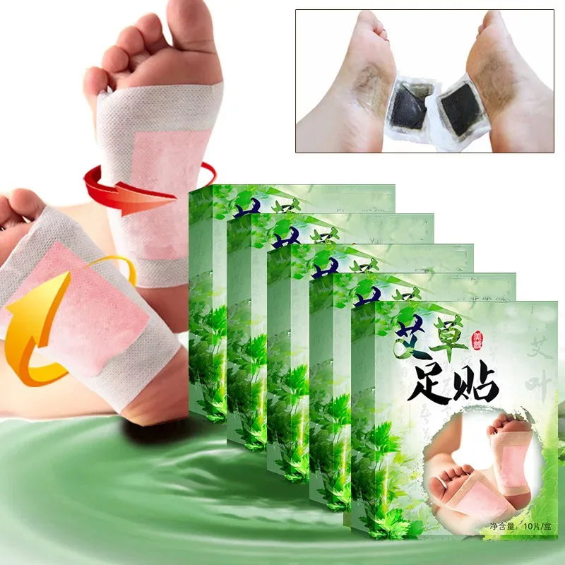 10 шт. травяные Детокс Патчи для ног колодки тела токсинов похудения очищающий