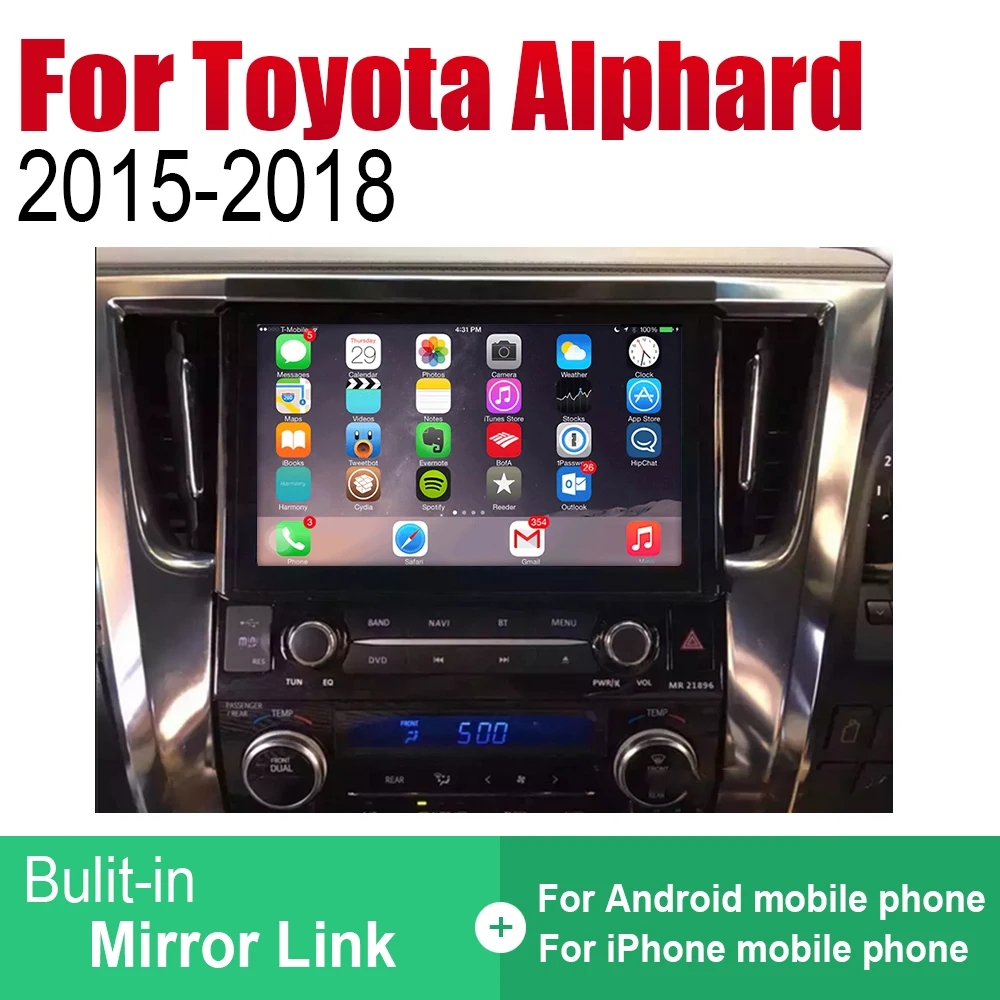 Автомагнитола для Toyota Alphard 2015 2016 2017 2018 GPS навигация мультимедийная система Android