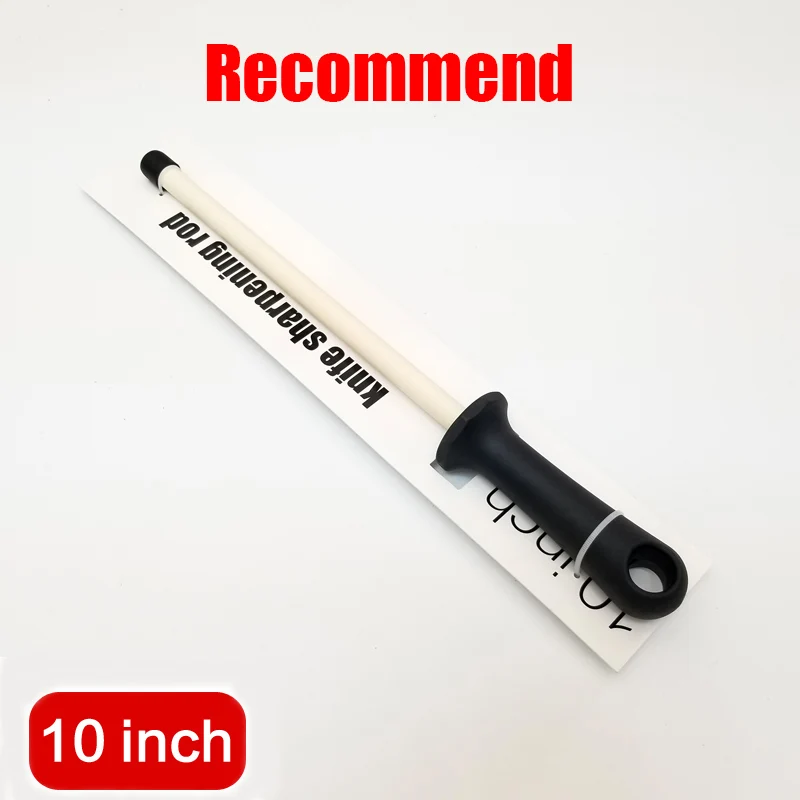 new 10 inch ceramic 1 шт. " /8"/1" /12" точилка для ножей точильный керамический стержень ABS Ручка хонинговая точилка для ножей точильный стальной мусат - Цвет: new 10 inch ceramic