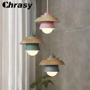 Скандинавский винтажный деревянный подвесной светильник, подвесной потолочный светильник, Современная гостиная, столовая, спальня, лофт, люстра для дома, светодиодный светильник