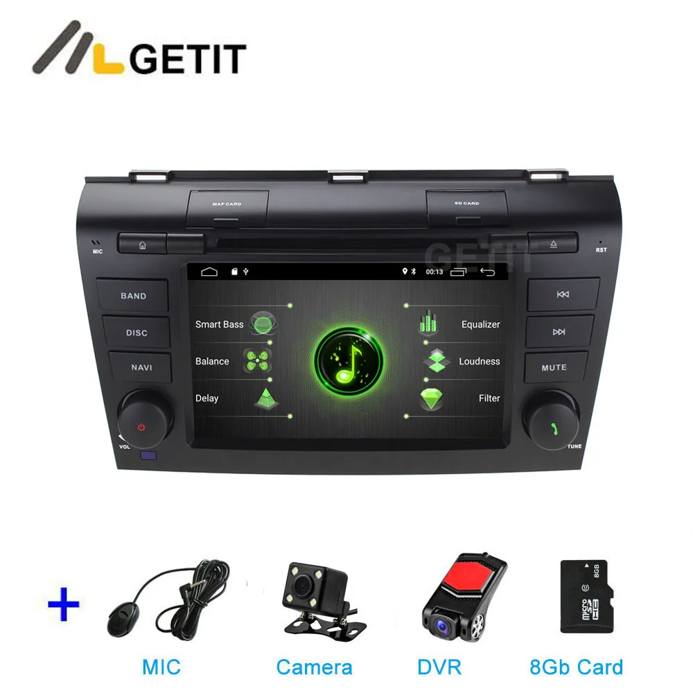 DSP 64G PX6 Android 9 автомобильный DVD видео стерео радиоплеер gps навигация для Mazda 3 мазда3 2003~ 2009 - Цвет: DSP 2G CAM DVR SD