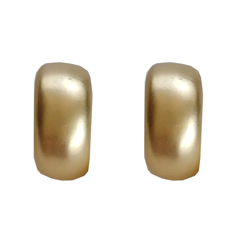 S925 Needle Trendy Small Cute Delicate Matte Golden Plating C Shape Metal Earrings Female Jewelry Gifts | Украшения и аксессуары