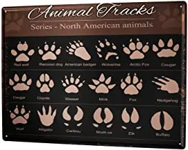 

Metal Sign Children's Room Animal Tracks