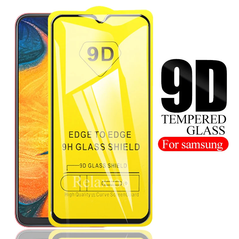 Закаленное стекло 9D с полным покрытием для samsung galaxy a10 a20 a20E a30 a40 a50 a70 Защитная
