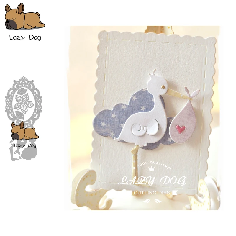 Металлические Вырубные штампы с изображением журавля и животного рельефные для