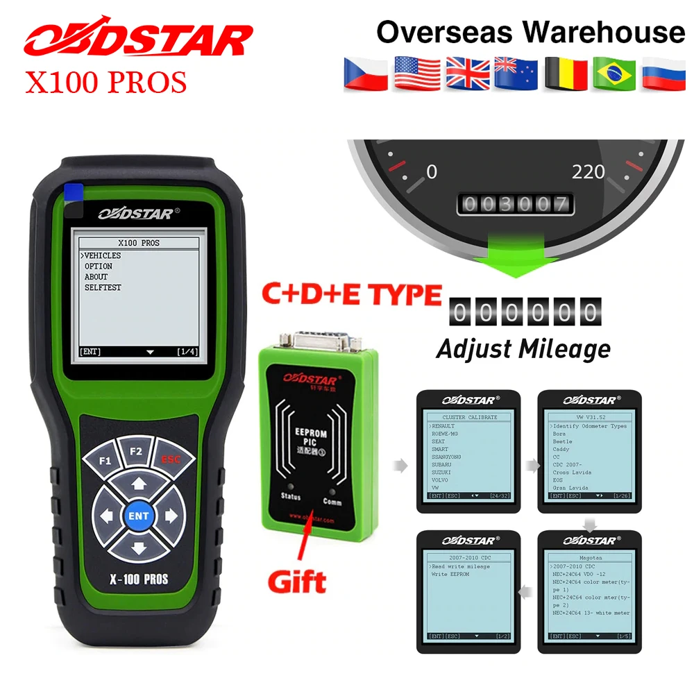 Obdstar X100 PROS авто ключ программист C+ D+ E Включая EEPROM x100 pro для иммобилайзера+ коррекция одометра+ БД Замена X-100 PRO