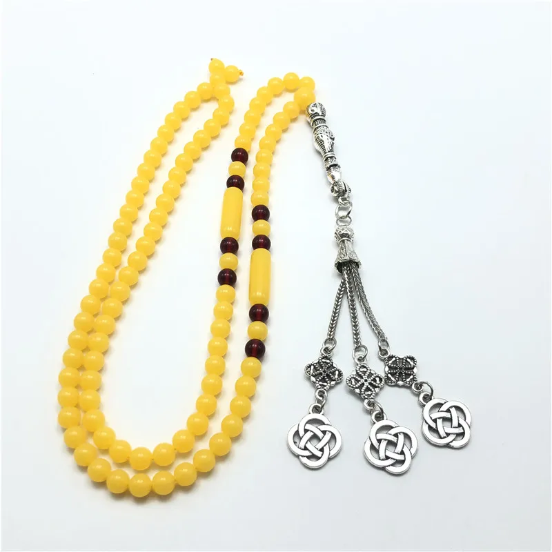 JunKang китайский узел металлическая кисточка четки браслеты молитва ожерелье