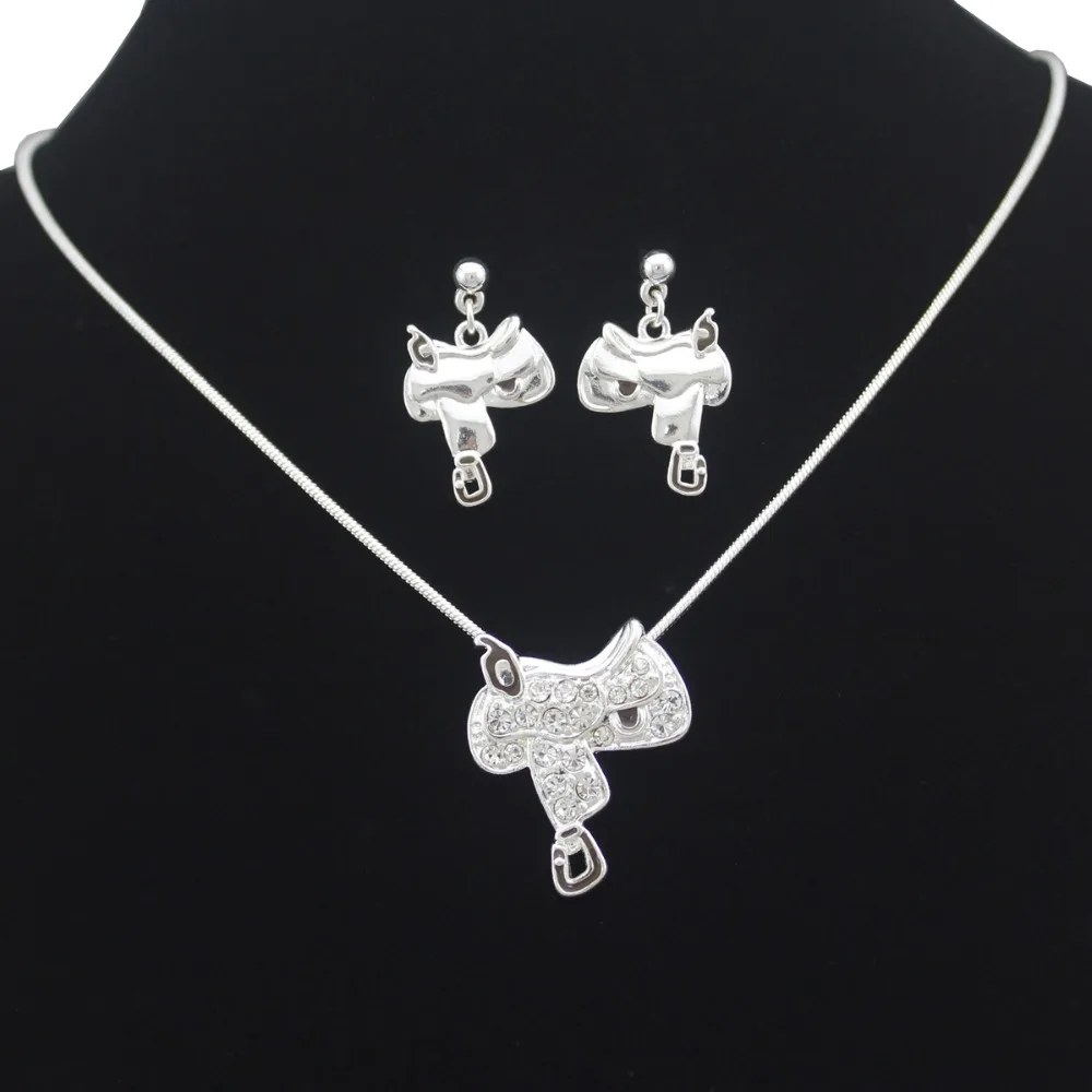 Lady Western Texas Cowgirl Hat Stetson подвеска в виде ботинка Spur Rodeo змея звено цепи Висячие серьги ожерелье набор ювелирных изделий