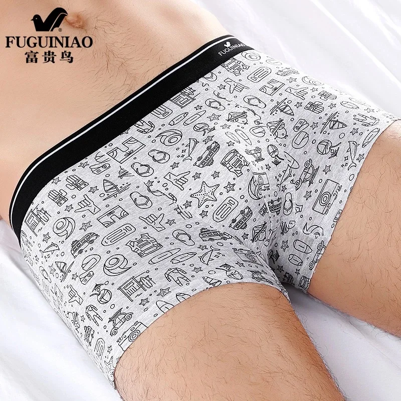 4pcs/Lot Gift Box Men Underwear Boxer Shorts Panties Solid Shorts Brand Underpants Men Cotton Breathable Mid Waist Shorts Men
