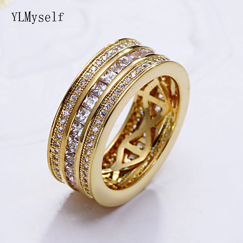 Кольцо в шикарном качестве! Aneis проложить кубического циркония украшения с