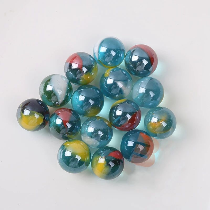 50pcs 16mm 50 шт. 16 мм стеклянные Мраморные Шарики, прозрачные пинбол машины, амулеты для домашнего украшения аквариума, ваза для аквариума, игрушки для детей - Цвет: 50pcs 16mm