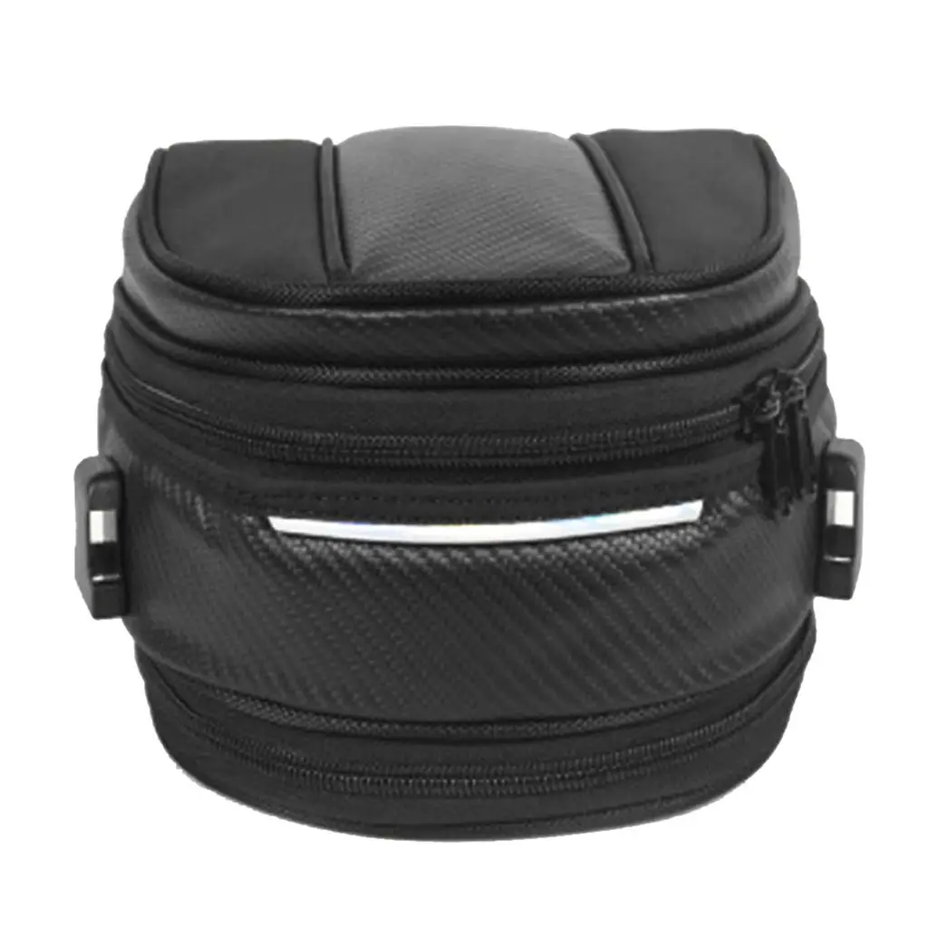 

Motorcycle Tail Seat Bag Saddle Bags Waterproof Sport Backpack Durable Black