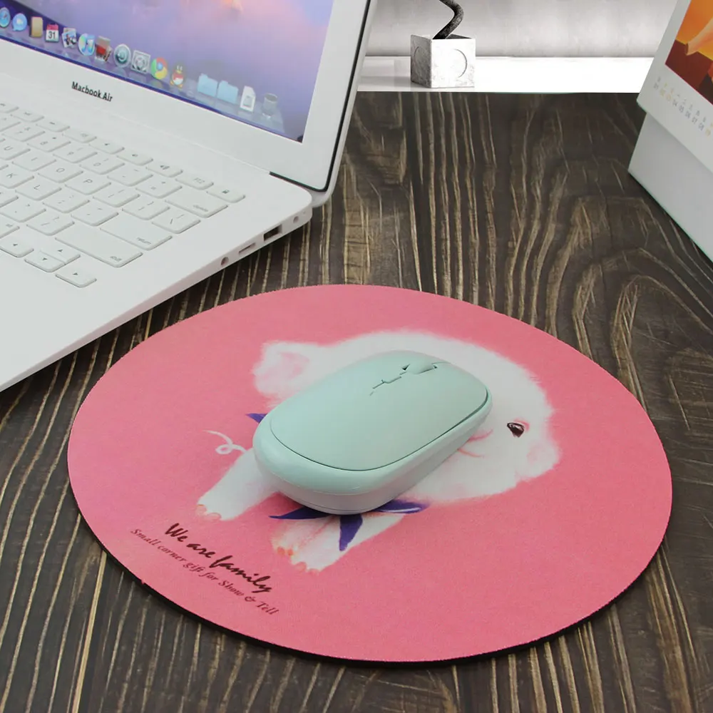 Игровой Мышь Pad Творческий мультфильм круглый коврик резиновый нескользящий