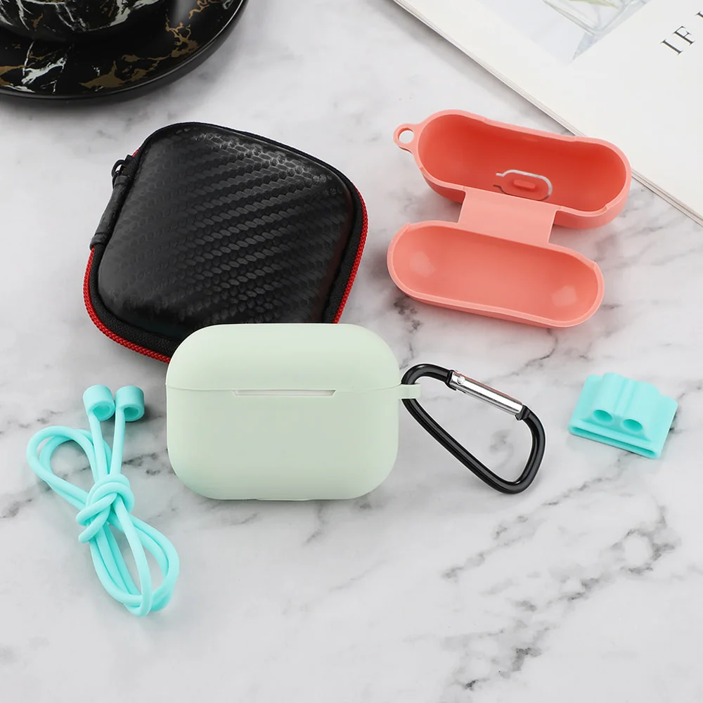 LAPOPNUT 6 шт. чехлы для наушников Apple AirPods Pro гладкая Пылезащитная силиконовая крышка
