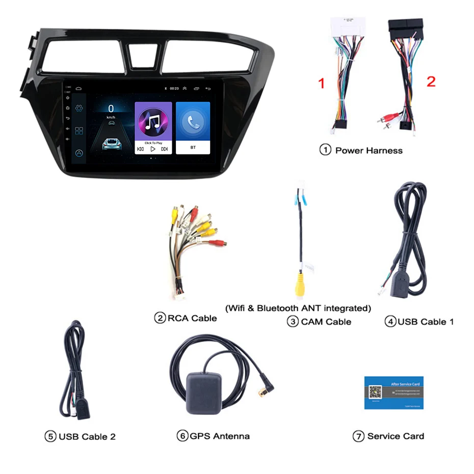 For Hyundai i20 2015-2018 Car Radio Multimedia Video Player Navigation GPS Android 8.1 Accessories SWC BT WIFI Sedan No dvd | Автомобили и